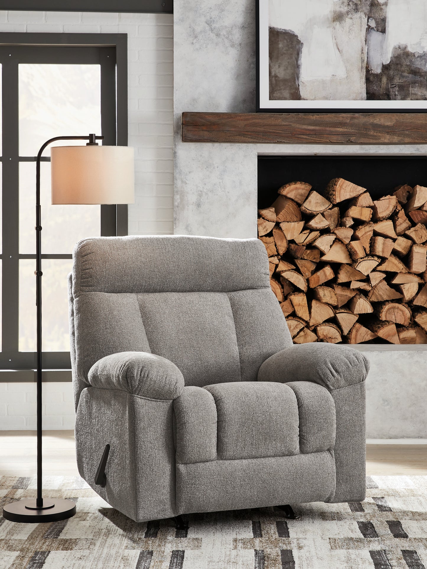 Cassel Furniture Outlet - Ashley Furniture - Hoyne Park Living Room - Rocker Recliner / Smoke - PC8281625