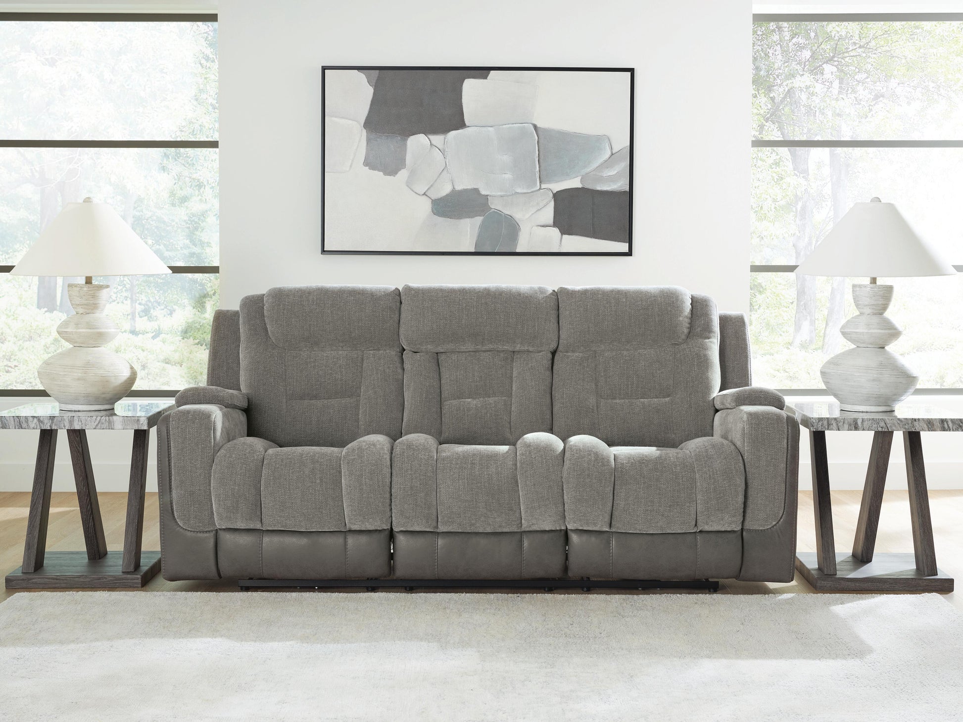 Cassel Furniture Outlet - Ashley Furniture - Mixed Motion Living Room - PWR REC Sofa with ADJ Headrest - PC8350515