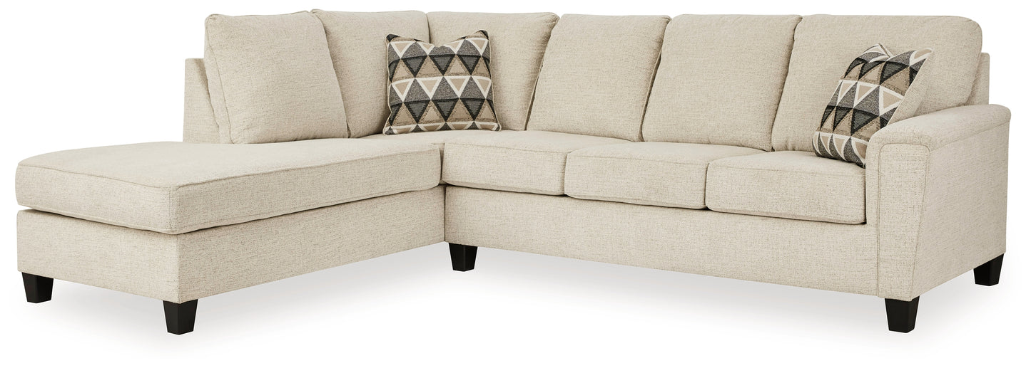 Cassel Furniture Outlet - Ashley Furniture - Abinger Sectional - RAF 2-Piece Sectional with Chaise / Natural - 83904S1