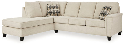 Cassel Furniture Outlet - Ashley Furniture - Abinger Sectional - RAF 2-Piece Sectional with Chaise / Natural - 83904S1