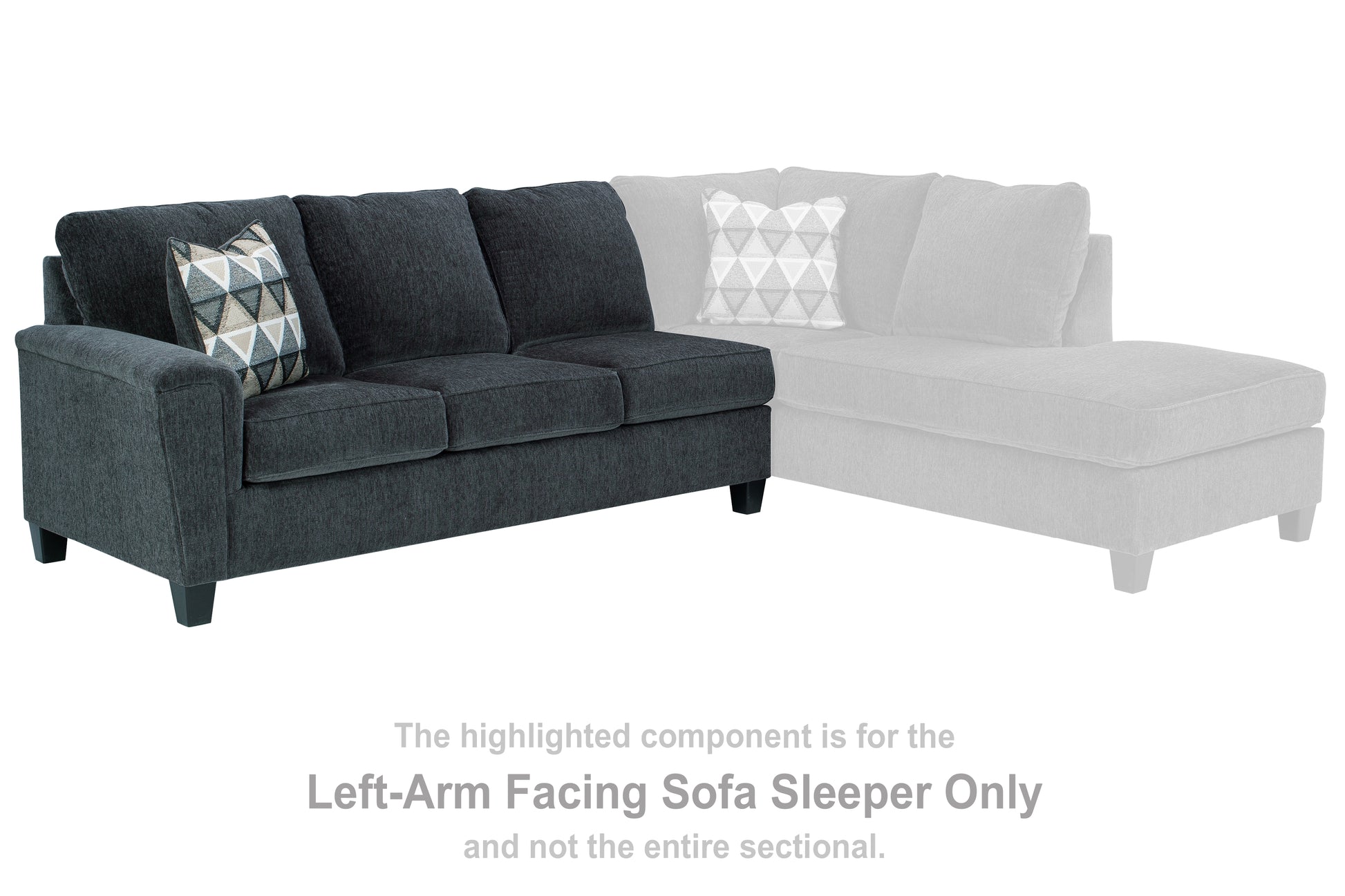 Cassel Furniture Outlet - Ashley Furniture - Abinger Sectional - LAF Sofa Sleeper / Smoke - 8390569