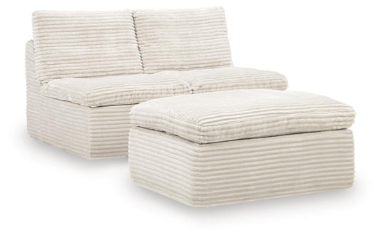 Cassel Furniture Outlet - Ashley Furniture - Fannin Sectional - 2 Armless Chairs w/Otto (3/CN) - PC8430431