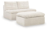 2 Armless Chairs w/Otto (3/CN)
