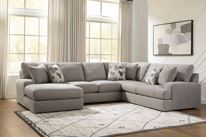 Cassel Furniture Outlet - Ashley Furniture - Lindon Sectional - RAF 3-Piece Sectional with Chaise / Smoke - 84704S3
