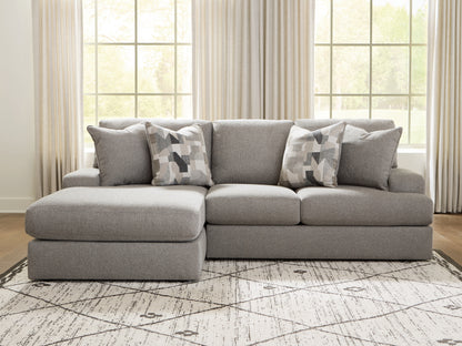 Cassel Furniture Outlet - Ashley Furniture - Lindon Sectional - RAF 2-Piece Sectional with Chaise / Smoke - 84704S1