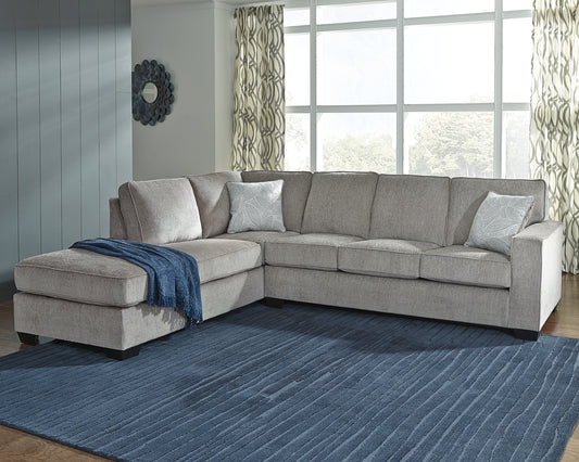 Cassel Furniture Outlet - Ashley Furniture - Altari Sectional - 2-Piece Sleeper Sectional with Chaise / Alloy - 87214S3