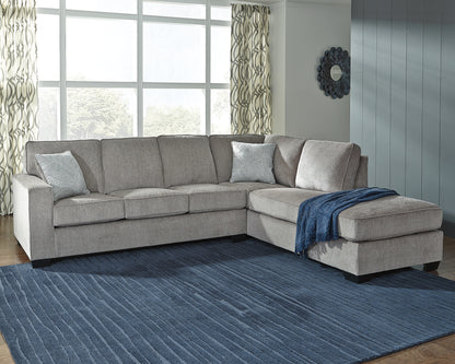 Cassel Furniture Outlet - Ashley Furniture - Altari Sectional - LAF 2-Piece Sectional with Chaise / Alloy - 87214S2