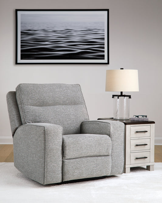 Cassel Furniture Outlet - Ashley Furniture - Biscoe Living Room - PWR Recliner/ADJ Headrest / Pewter - 9050313