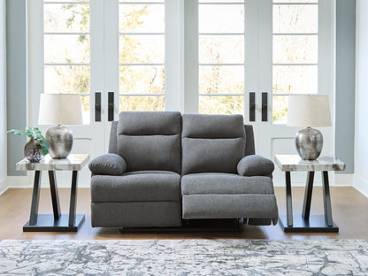 Cassel Furniture Outlet - Ashley Furniture - Side-Swipe Living Room - Reclining Loveseat / Charcoal - PC9140686