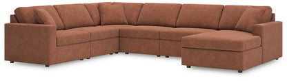 Cassel Furniture Outlet - Ashley Furniture - Modmax Sectional - RAF 6-Piece Sectional with Chaise / Spice - 92102S46