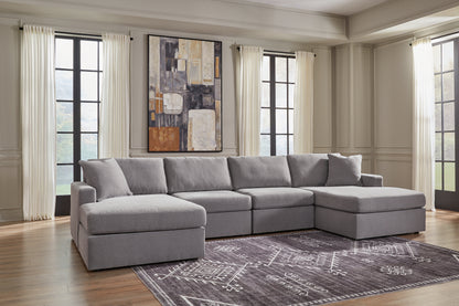 Cassel Furniture Outlet - Ashley Furniture - Modmax Sectional - RAF 4-Piece Sectional with Chaise / Granite - 92104S19