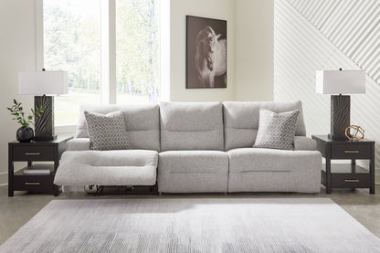 Cassel Furniture Outlet - Ashley Furniture - Acklen Place Sectional - 3-Piece Power Reclining Sectional Sofa / Pewter - 93605S18