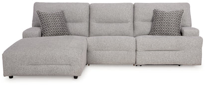 Cassel Furniture Outlet - Ashley Furniture - Acklen Place Sectional - 3-Piece Power Reclining Sectional / Pewter - 93605S7
