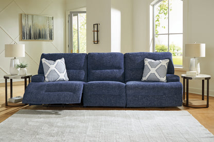 Cassel Furniture Outlet - Ashley Furniture - Acklen Place Sectional - 3-Piece Power Reclining Sectional Sofa / Navy - 93607S18