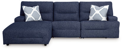 Cassel Furniture Outlet - Ashley Furniture - Acklen Place Sectional - 3-Piece Power Reclining Sectional / Navy - 93607S7