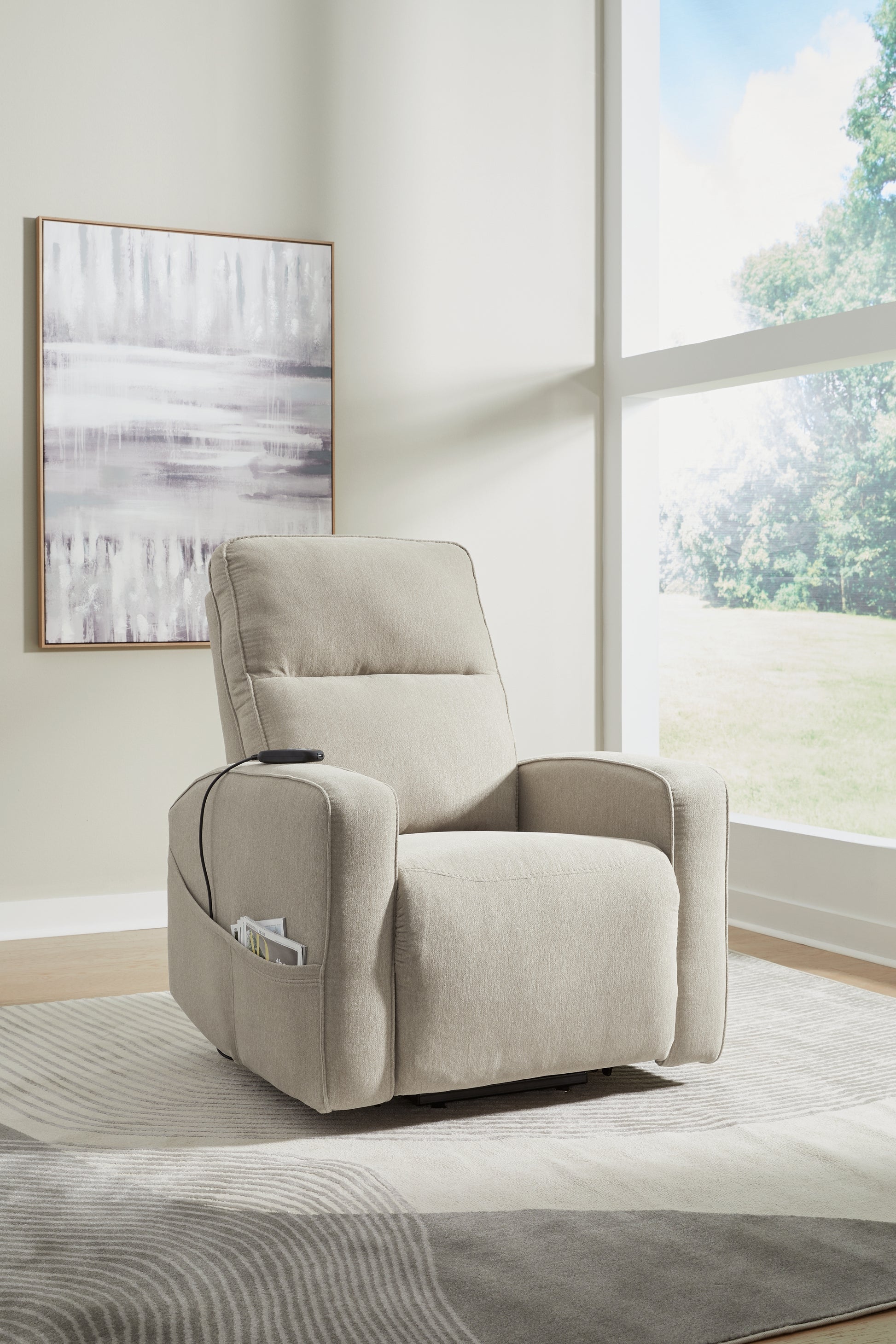 Cassel Furniture Outlet - Ashley Furniture - Starganza Living Room - Power Lift Recliner / Smoke - 9370512