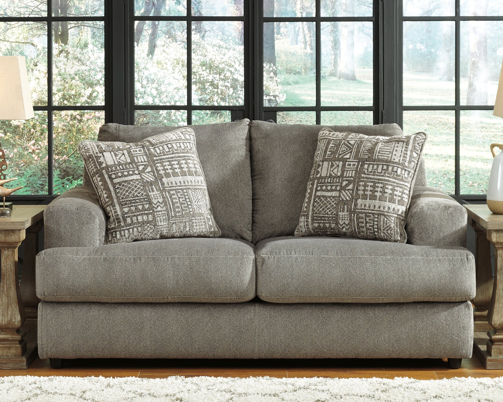 Cassel Furniture Outlet - Ashley Furniture - Soletren Living Room - Loveseat / Ash - 9510335