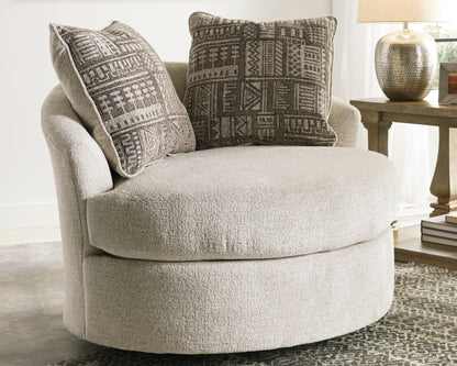 Cassel Furniture Outlet - Ashley Furniture - Soletren Living Room - Swivel Accent Chair / Stone - 9510444
