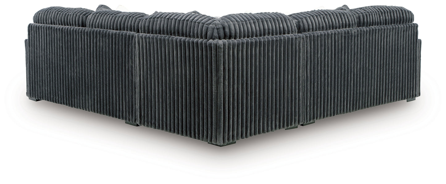 Cassel Furniture Outlet - Ashley Furniture - Midnight-Madness Sectional - LAF 3-Piece Sectional / Gunmetal - 98105S5