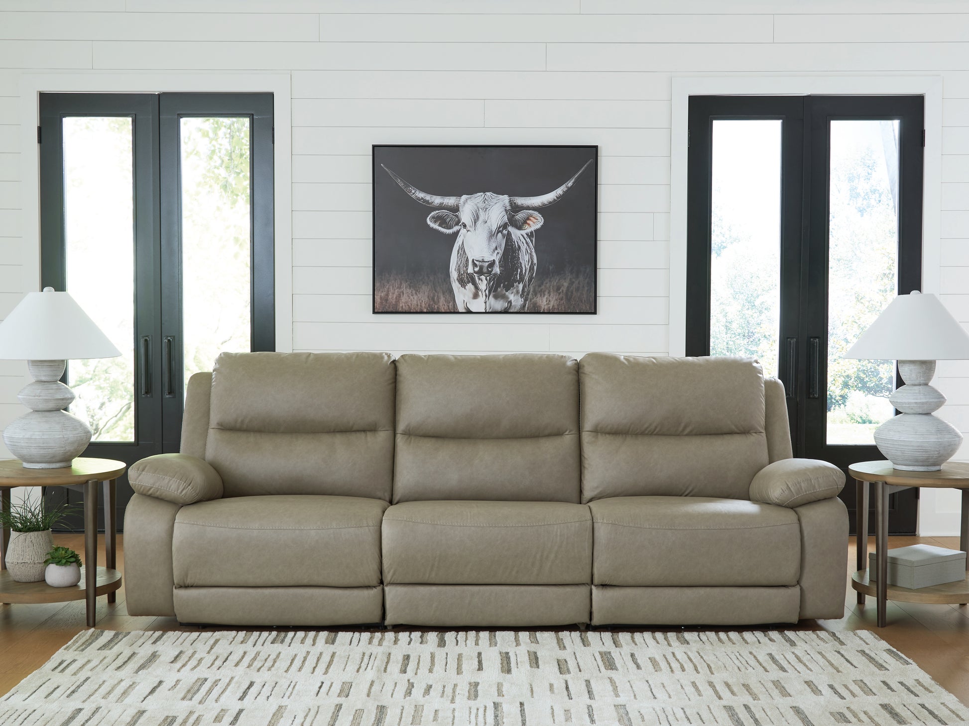Cassel Furniture Outlet - Ashley Furniture - Narwhal Place Sectional - 5-Piece Power Reclining Sectional / Pebble - PC99201S8