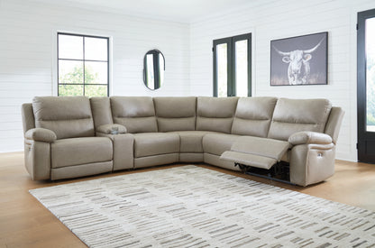 Cassel Furniture Outlet - Ashley Furniture - Narwhal Place Sectional - 6-Piece Power Reclining Sectional / Pebble - PC99201S10
