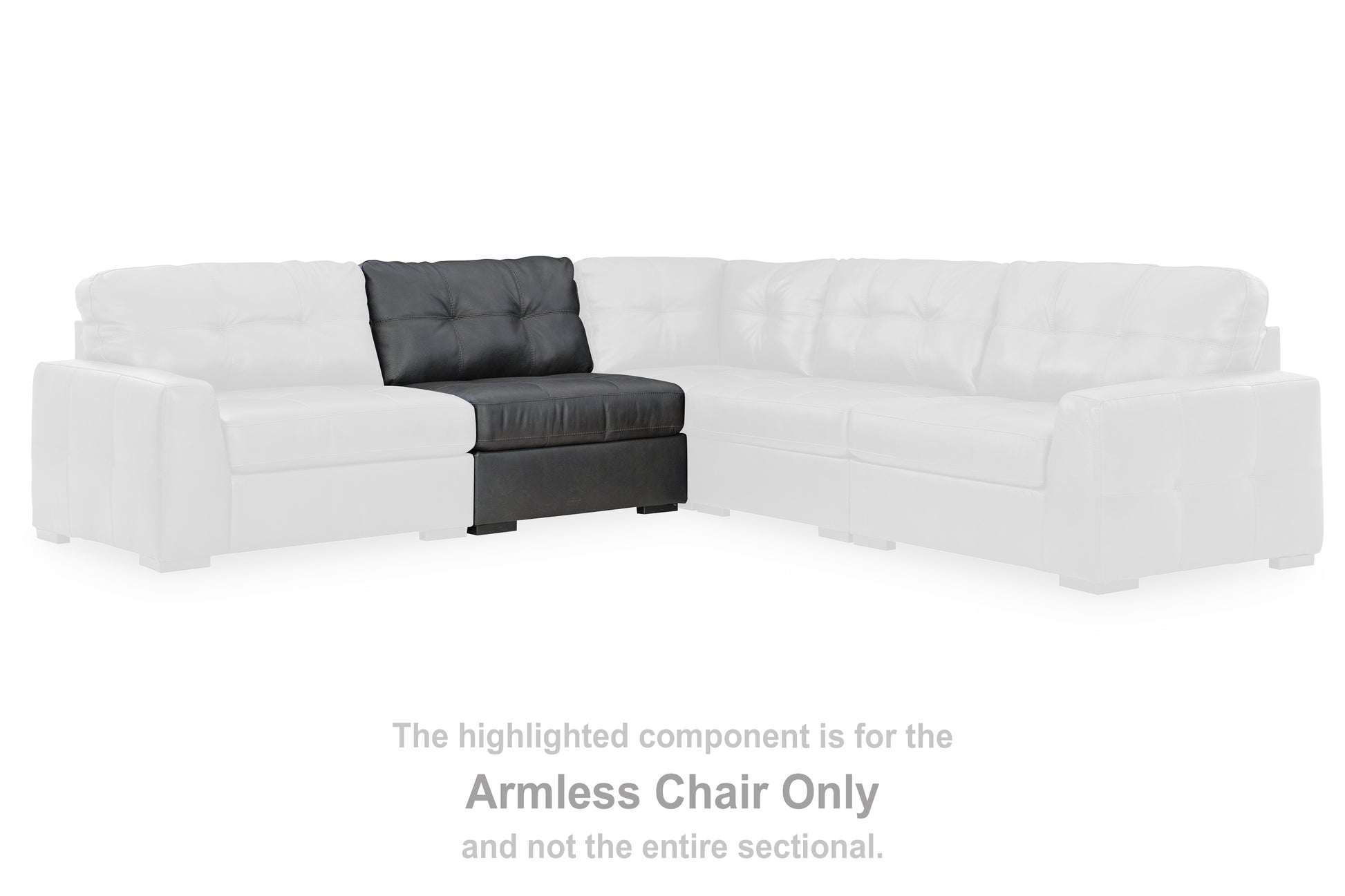 Cassel Furniture Outlet - Ashley Furniture - Brindley Pier Sectional - Armless Chair / Fog - 9950346