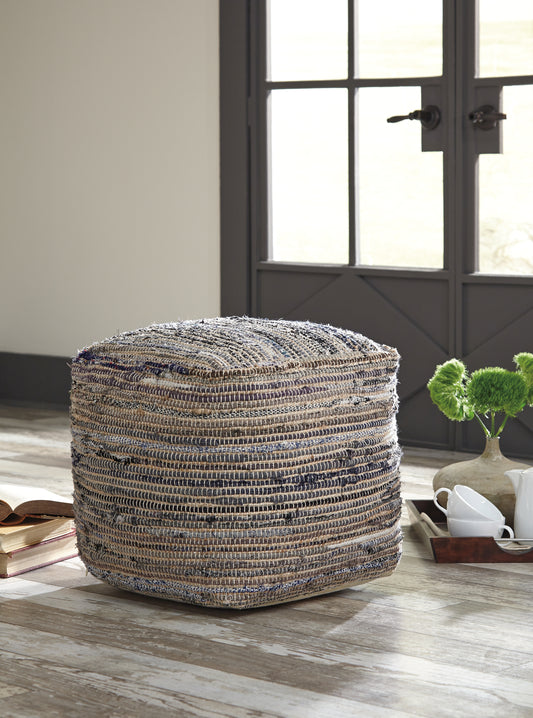 Cassel Furniture Outlet - Ashley Furniture - Absalom Pouf - Pouf / Denim - A1000550