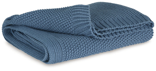 Cassel Furniture Outlet - Ashley Furniture - Gayelery Throw (Set of 3) - Throw (3/CS) / Blue - A1001087