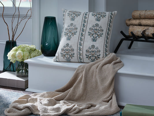 Cassel Furniture Outlet - Ashley Furniture - Paulmour Pillows - Pillow (4/CS) / Ivory/Green/Brown - A1001105