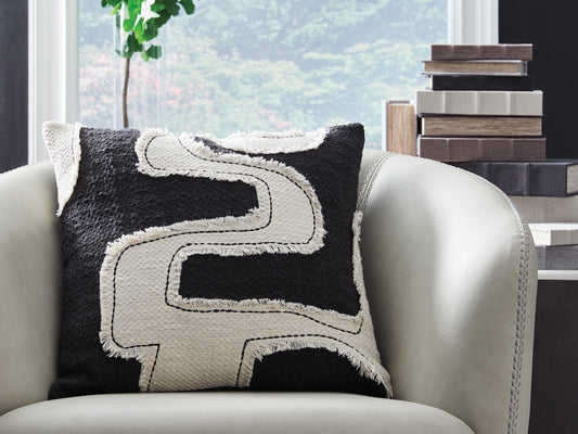 Cassel Furniture Outlet - Ashley Furniture - Veerbank Pillows - Pillow (4/CS) / Black/Beige - A1001114