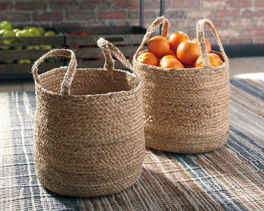 Cassel Furniture Outlet - Ashley Furniture - Brayton Basket - Basket Set (Set of 2) / Natural - A2000094