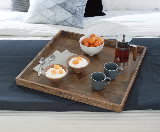 Cassel Furniture Outlet - Ashley Furniture - Heddford Tray - Tray / Brown - A2000722