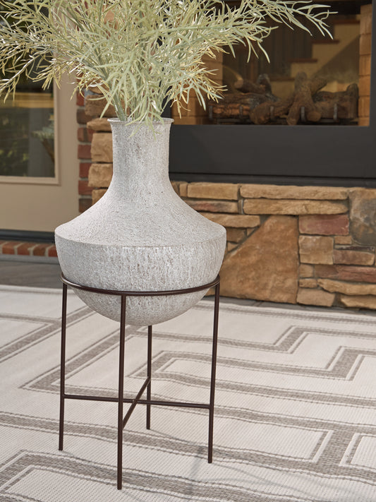Cassel Furniture Outlet - Ashley Furniture - Estonbank Vase - Vase Set / Distressed Cream - A2000748A1
