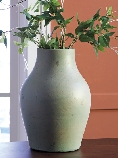 Cassel Furniture Outlet - Ashley Furniture - Baychester Vase - Vase / Antique Green - A2000806