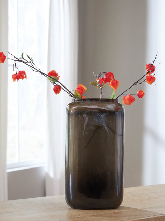 Cassel Furniture Outlet - Ashley Furniture - Sumner Vase - Vase / Gray/Gold Finish - A2000812