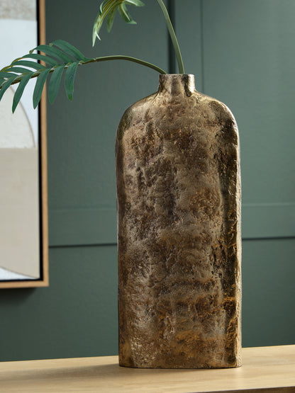 Cassel Furniture Outlet - Ashley Furniture - Wallmond Vase - Vase / Antique Brass Finish - A2000821