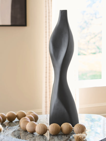 Cassel Furniture Outlet - Ashley Furniture - Judsen Vase - Vase / Black - A2000836