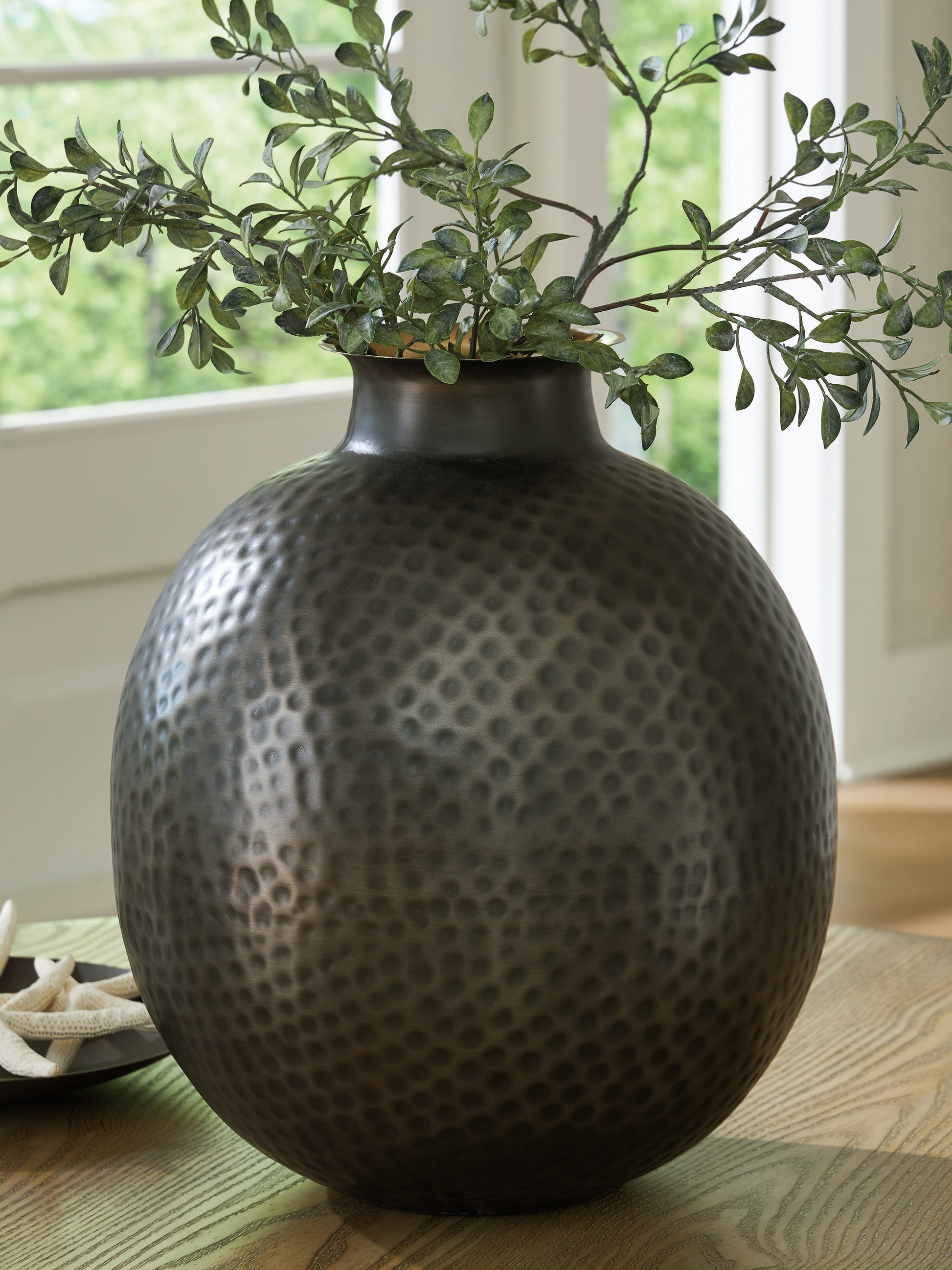 Cassel Furniture Outlet - Ashley Furniture - Woody Vase - Vase / Pewter/Gold Finish - A2000845