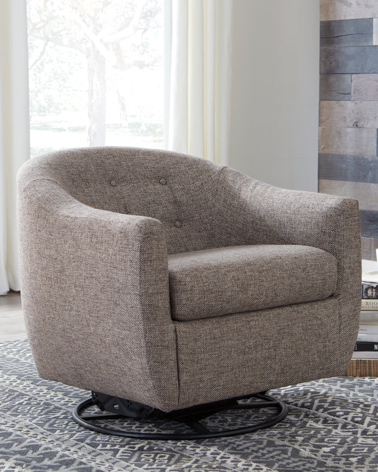 Cassel Furniture Outlet - Ashley Furniture - Upshur Accent Chair - Swivel Glider Accent Chair / Taupe - A3000003