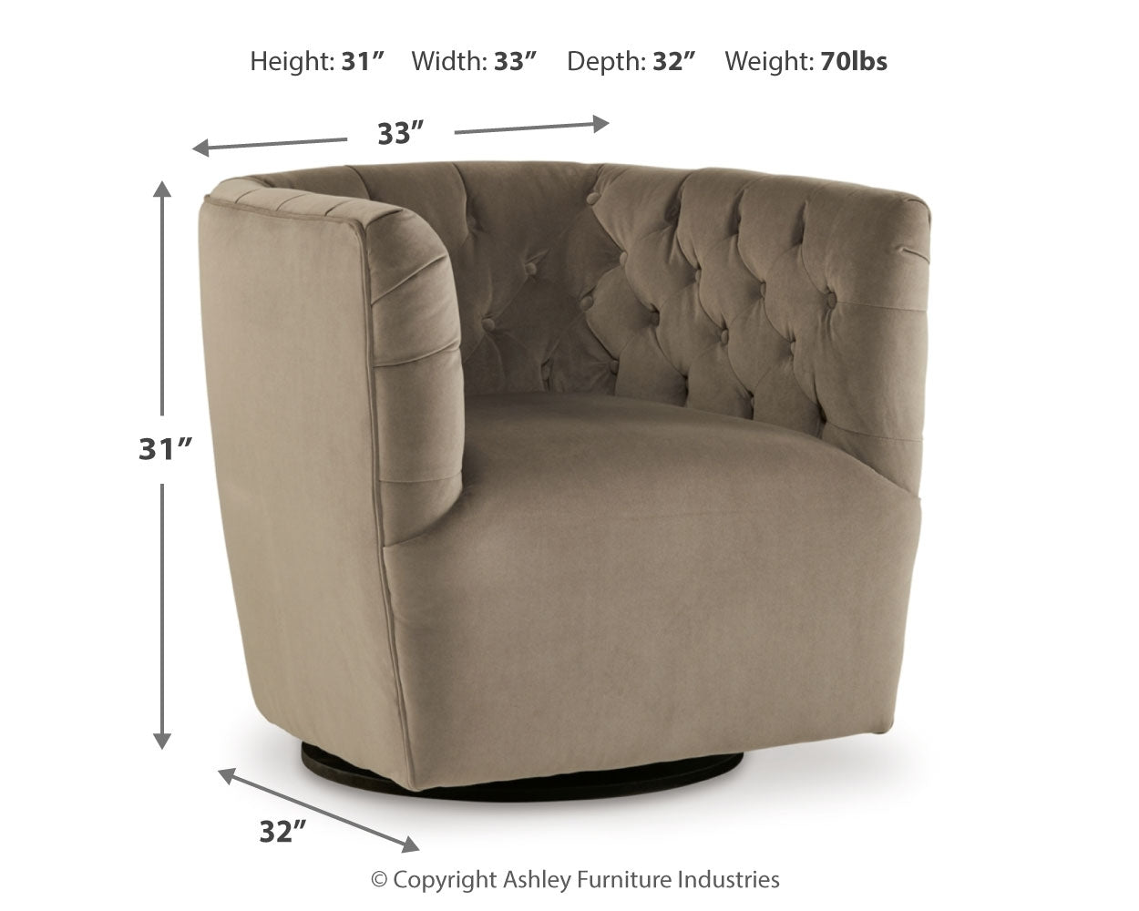 Hayesler Swivel Accent Chair