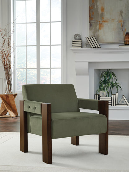 Cassel Furniture Outlet - Ashley Furniture - Adlanlock Accent Chair - Accent Chair / Olive - A3000740