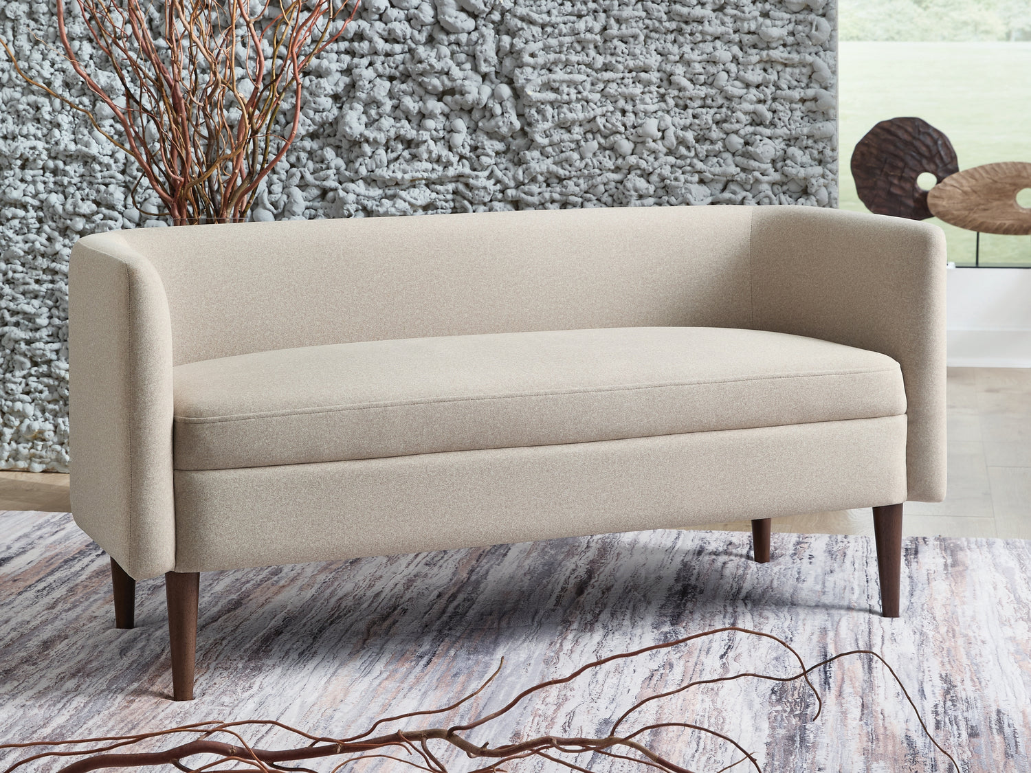 Cassel Furniture Outlet - Ashley Furniture - Wainner Accent Bench - Accent Bench / Beige / 53"W x 22"D x 25"H - A3000756