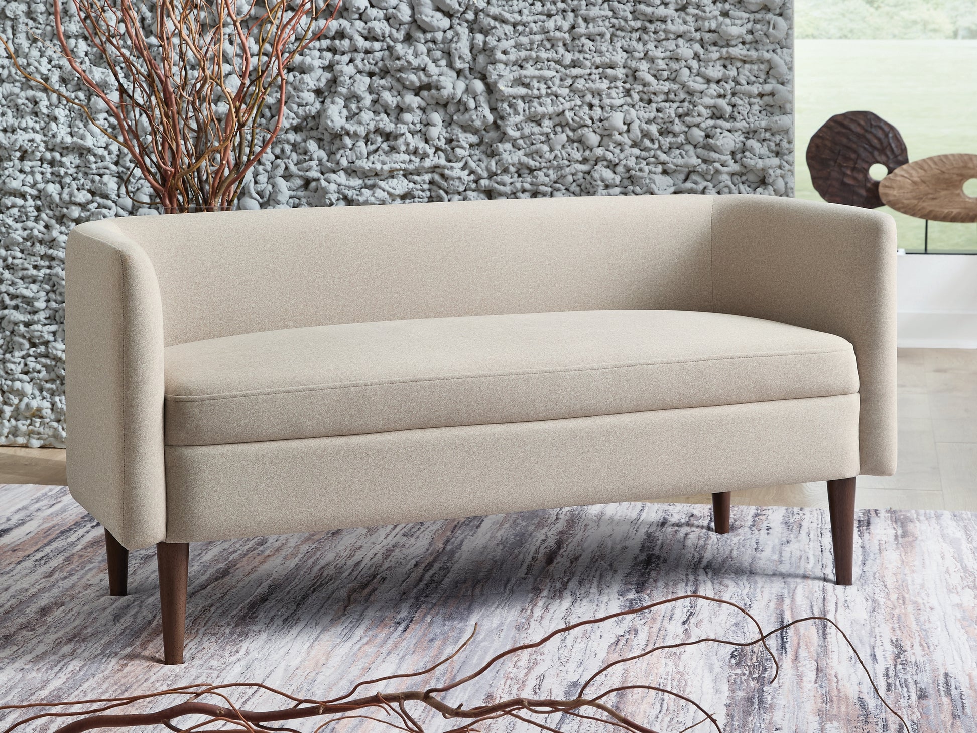 Cassel Furniture Outlet - Ashley Furniture - Wainner Accent Bench - Accent Bench / Beige / 53"W x 22"D x 25"H - A3000756