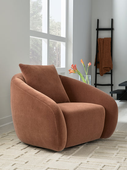 Cassel Furniture Outlet - Ashley Furniture - Yahya Swivel Accent Chair - Swivel Accent Chair / Sienna - A3000780