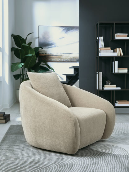 Cassel Furniture Outlet - Ashley Furniture - Yahya Swivel Accent Chair - Swivel Accent Chair / Pebble - A3000782