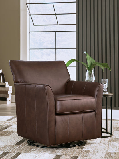 Cassel Furniture Outlet - Ashley Furniture - Braydunn Swivel Glider Accent Chair - Swivel Glider Accent Chair / Espresso Brown - A3000820