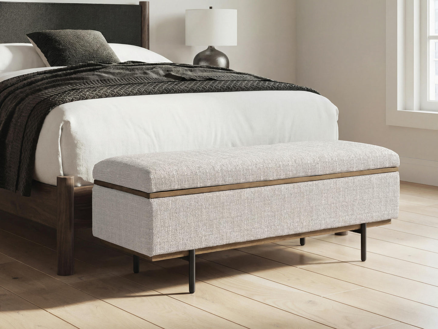 Cassel Furniture Outlet - Ashley Furniture - Dettaford Next-Gen Nuvella Storage Bench - Storage Bench - A3000848