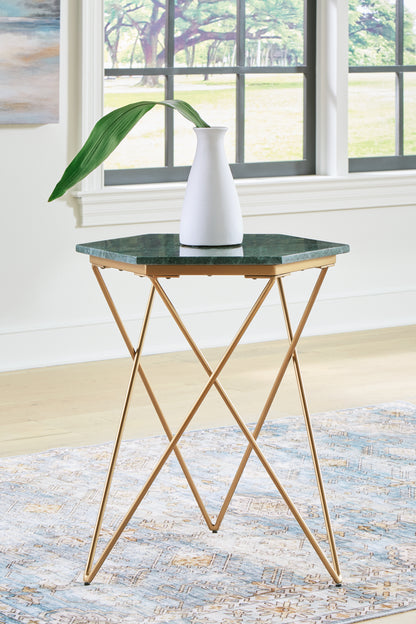 Cassel Furniture Outlet - Ashley Furniture - Engelton Accent Table - Accent Table / Green/Gold - A4000526