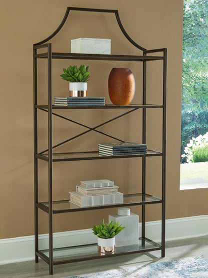Cassel Furniture Outlet - Ashley Furniture - Bernonly Bookcase - Bookcase / Antique Bronze Finish - A4000556