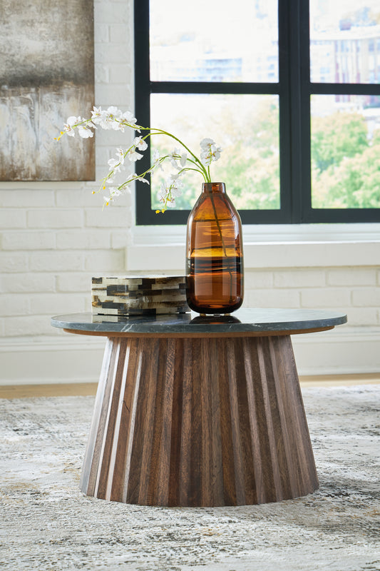 Cassel Furniture Outlet - Ashley Furniture - Ceilby Accent Coffee Table - Accent Cocktail Table / Black/Brown - A4000601